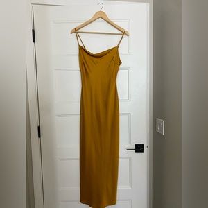 EXPRESS dress orange/gold yellow midi